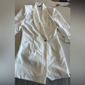 White blazer jumpsuit